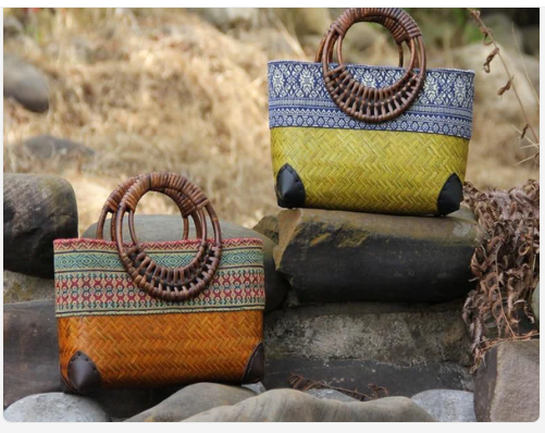 Sac à Main en Bambou tissé pour Femme – Élégance Naturelle et Légèreté