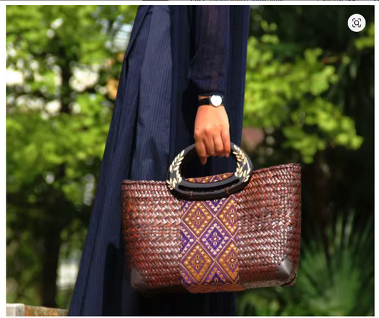 Sac à main tressé bohème chic